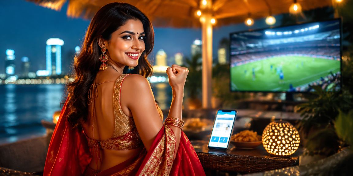 Indian lottery bonus celebration Indian woman celebrating win with bonus offer